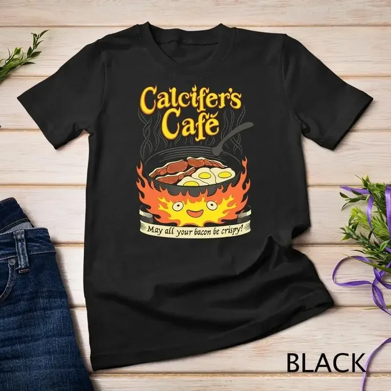 Calcifer s Cafe May All Your Bacon Eggs Be Crispy Cooking Unisex T shirt