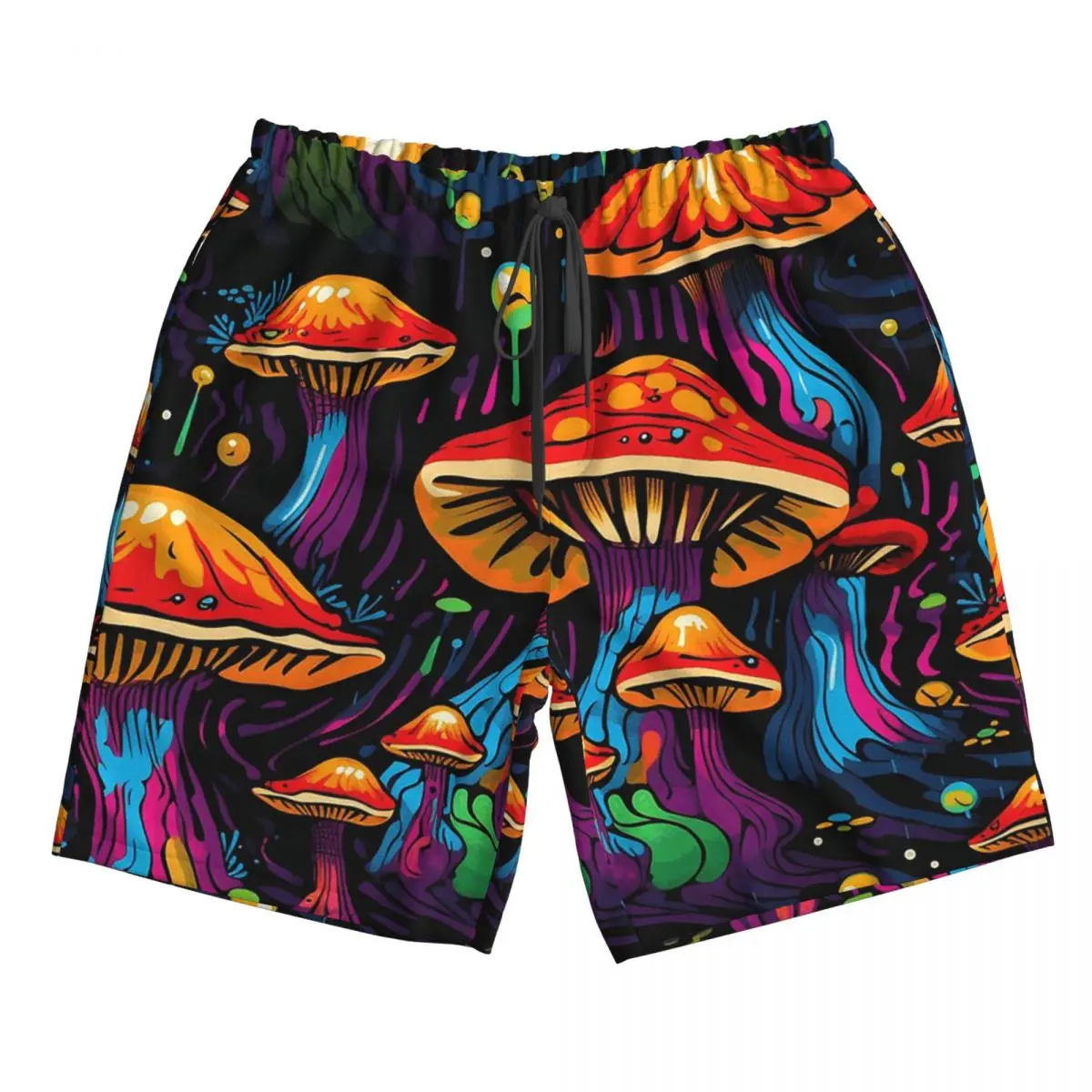 

Acid Trippy Weird Psychedelic Wavy Mushroom Trunks Beach Board Shorts Casual Quick Dry Swim Summer Men Pants