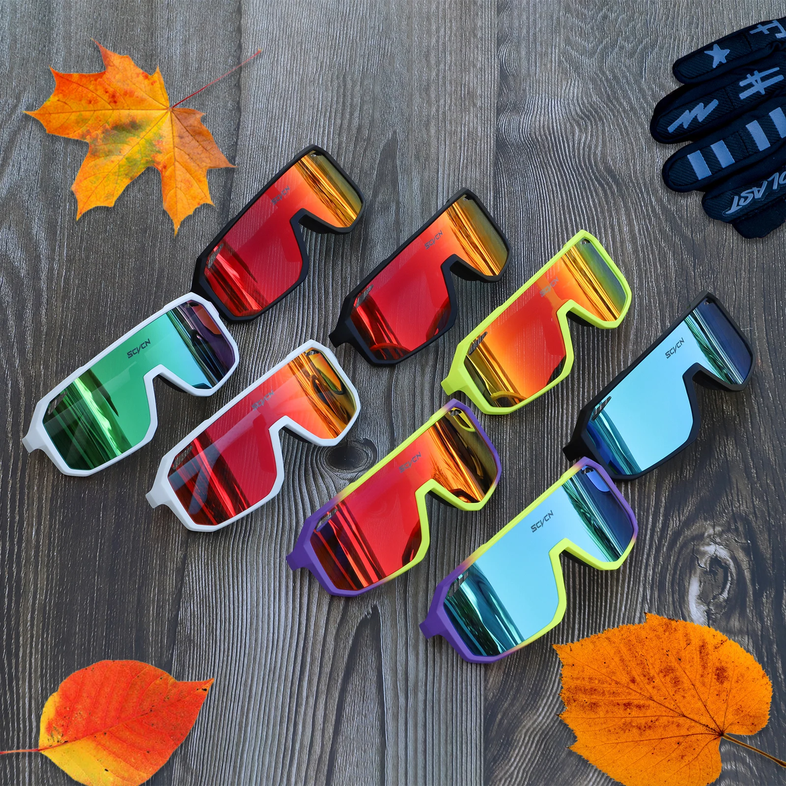 SCVCN Cycling Sunglasses for Men Women Outdoor Sports Running Hiking Glasses Road MTB Bicycle Eyewear UV400 Goggles