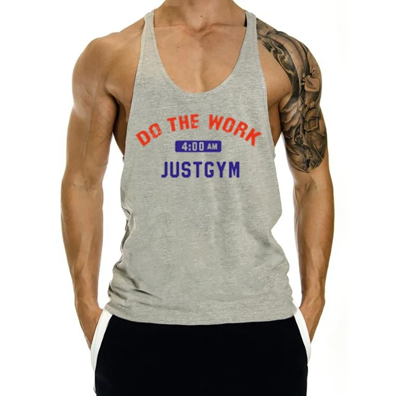 

2025 New Men's Y - Back Stringer Tank Top - Cotton Elastic Fitness Vest, Ideal for Gym Workouts & Muscle Display