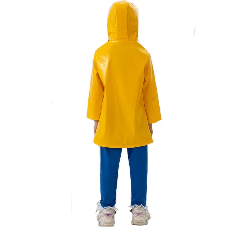 Casaco de chuva amarelo Coraline menina, Fantasia para Halloween, Festa de Carnaval, Crianças, 2024