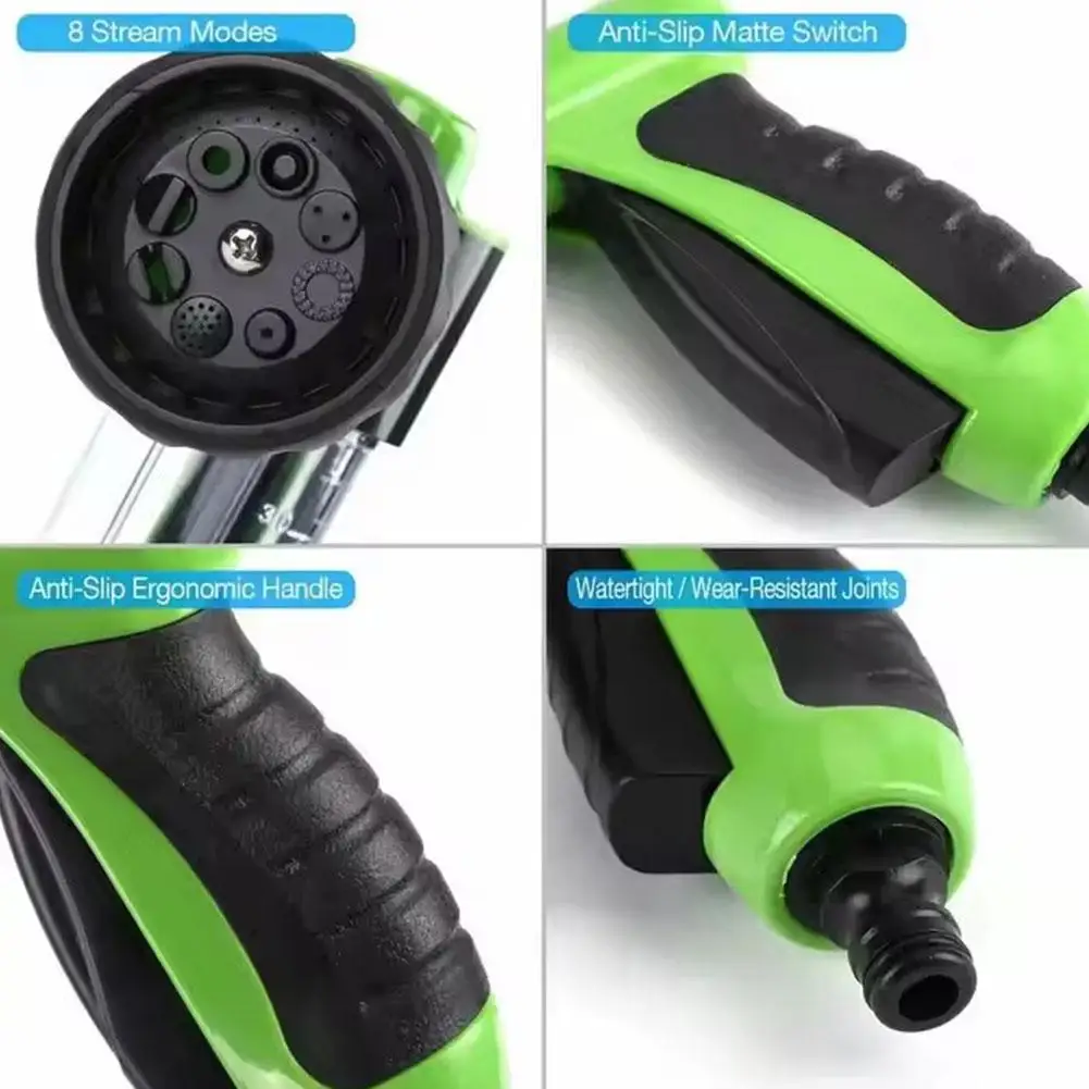 خرطوم الضغط فوهة بندقية رغوة 8 في 1 جت بندقية رذاذ موزع الصابون حديقة سقي الحصان الكلب الحيوان أداة غسيل السيارات دروبشيبينغ #5