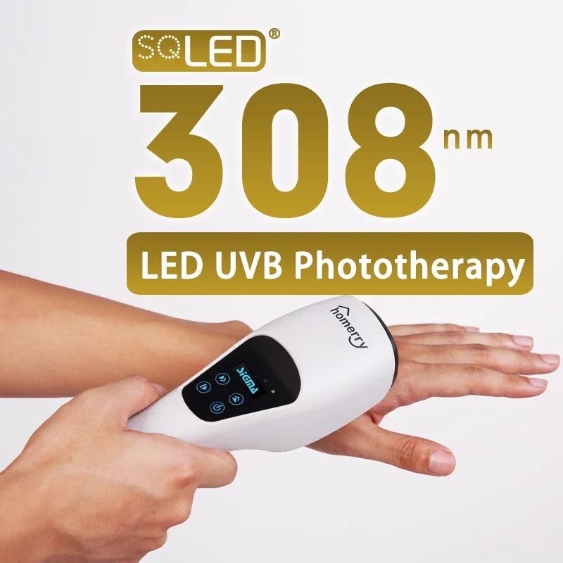 Portable Phototherapy Device 308nm UVB Light Therapy Unit for Vitiligo Psoriasis No 311nm UV Lamps Excimer  cream