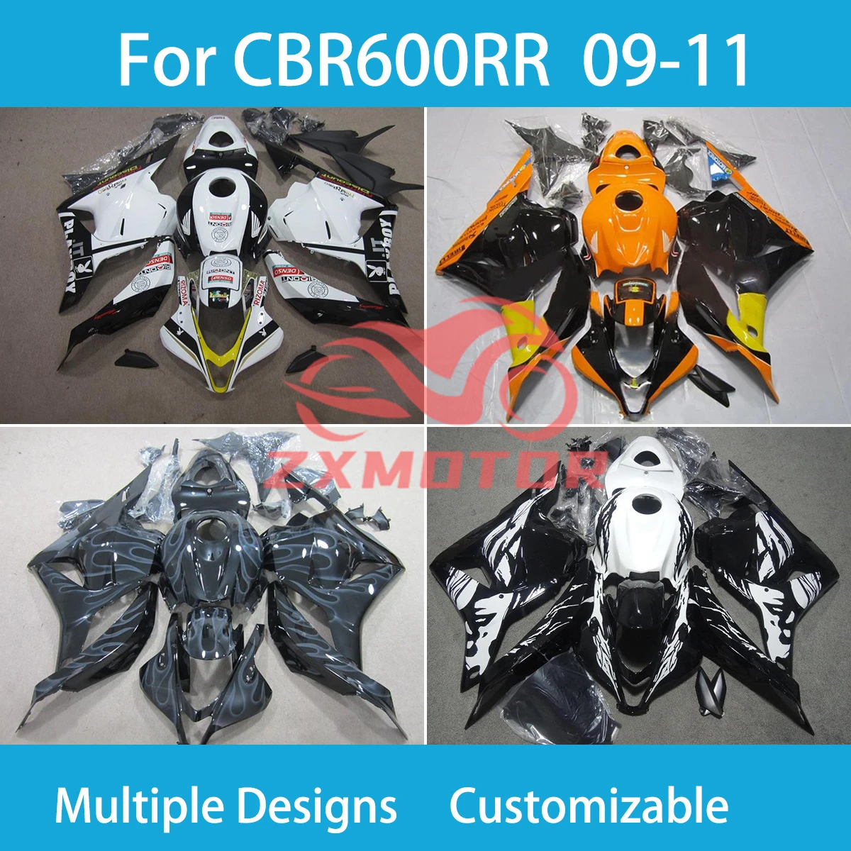 

CBR 600RR 09 10 11 комплект обтекателей для Honda CBR600RR 2009 2010 2011, обтекатели из АБС-пластика, аксессуары для мотоциклов