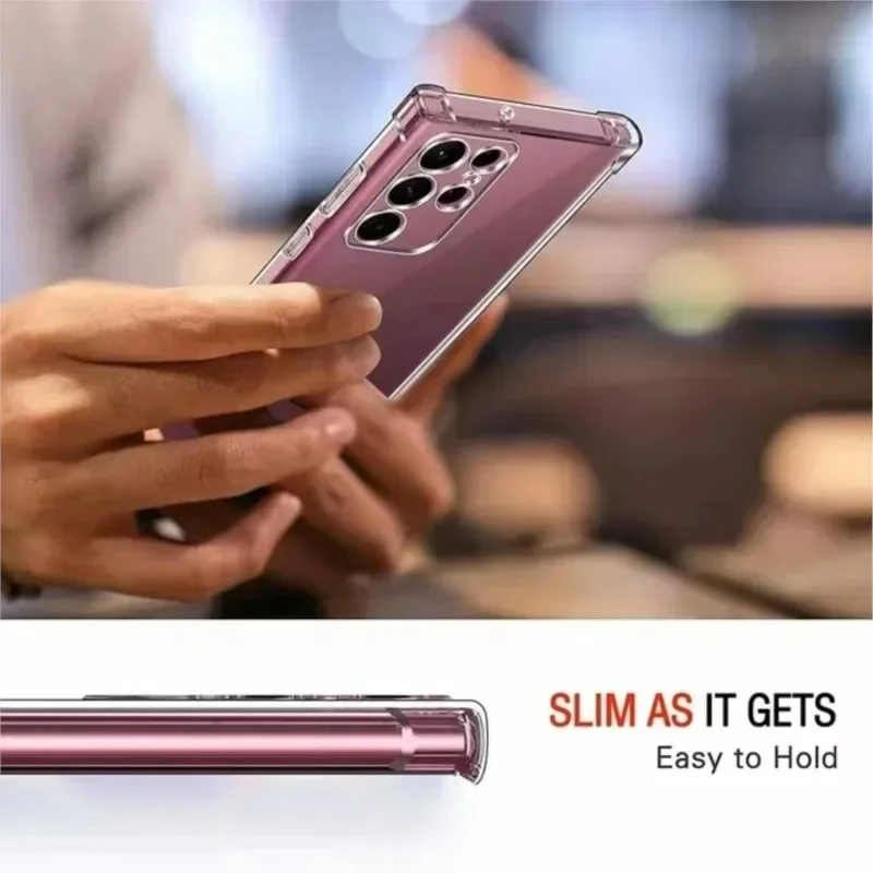 Clear Shockproof For Phone Case For Samsung Galaxy S23 S24 S21 S22 S23 For Plus S21 For FE S24 Ultra 5G Back Cover