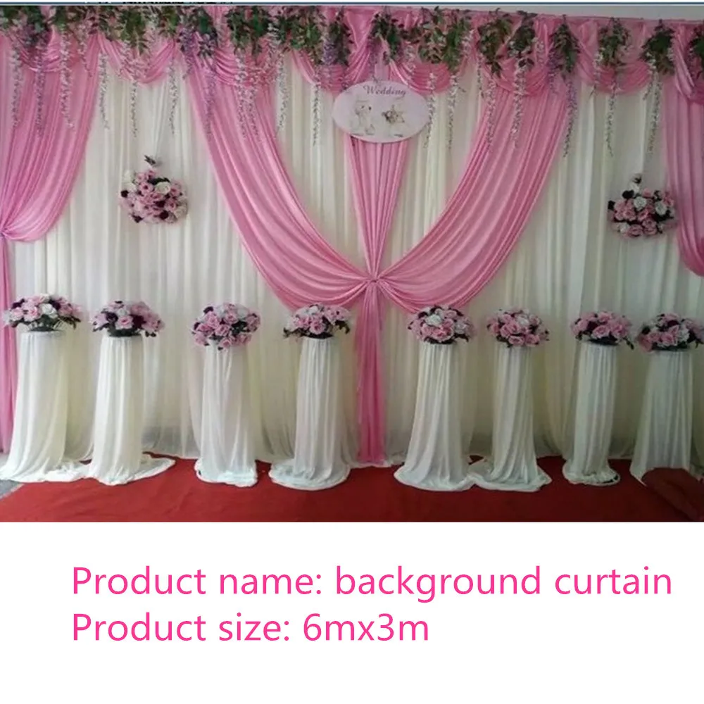 3mx6m Wide Designs Wedding Party Birtyday Stylist Swags for Backdrop Party Curtain Celebration Stage Backdrop Drapes