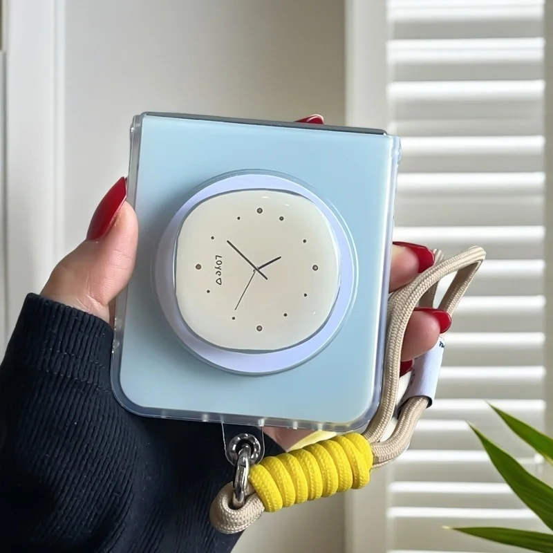 

Korean Cute Cartoon Clock Magnetic Holder Griptok Grip Tok Phone Holder Stand Support For iPhone 16 15 For Pad Magsafe Smart Tok