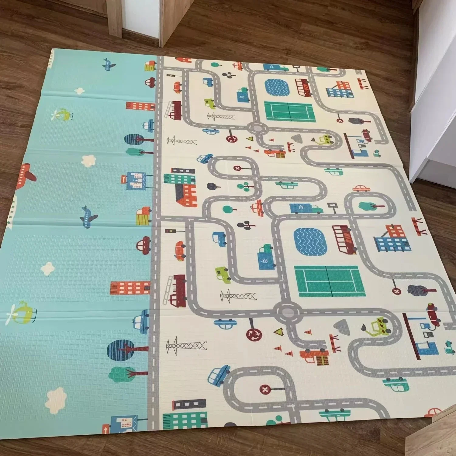 

Mat for Children Foldable Children Carpet Cartoon Baby Play Mats Kids Room Carpet Xpe Puzzle for Nursery Baby Activity Surface