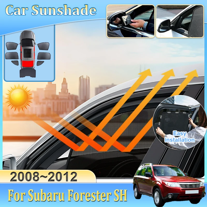 

Солнцезащитный козырек для Subaru Forester SH MK3 2008-2012: сетчатая шторка на лобовое стекло, теплоизоляция, автоаксессуар