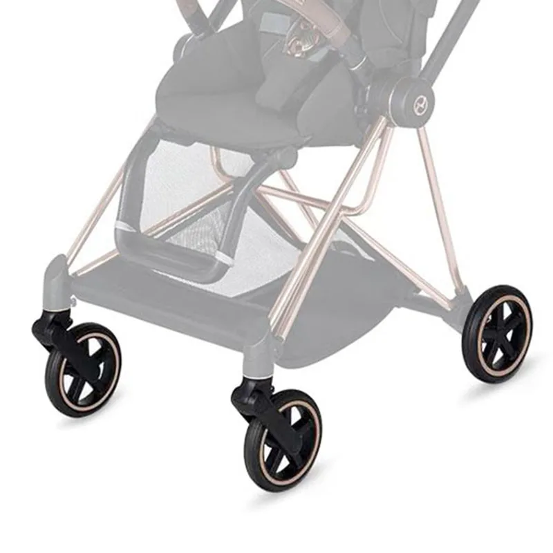 ล้อรถเข็นเด็กสําหรับ Mios 2/3 Series Pram Full สีดําสีขาววงกลม Rose Gold ประเภทแบริ่งเพลา Baby Buggy อุปกรณ์เสริม