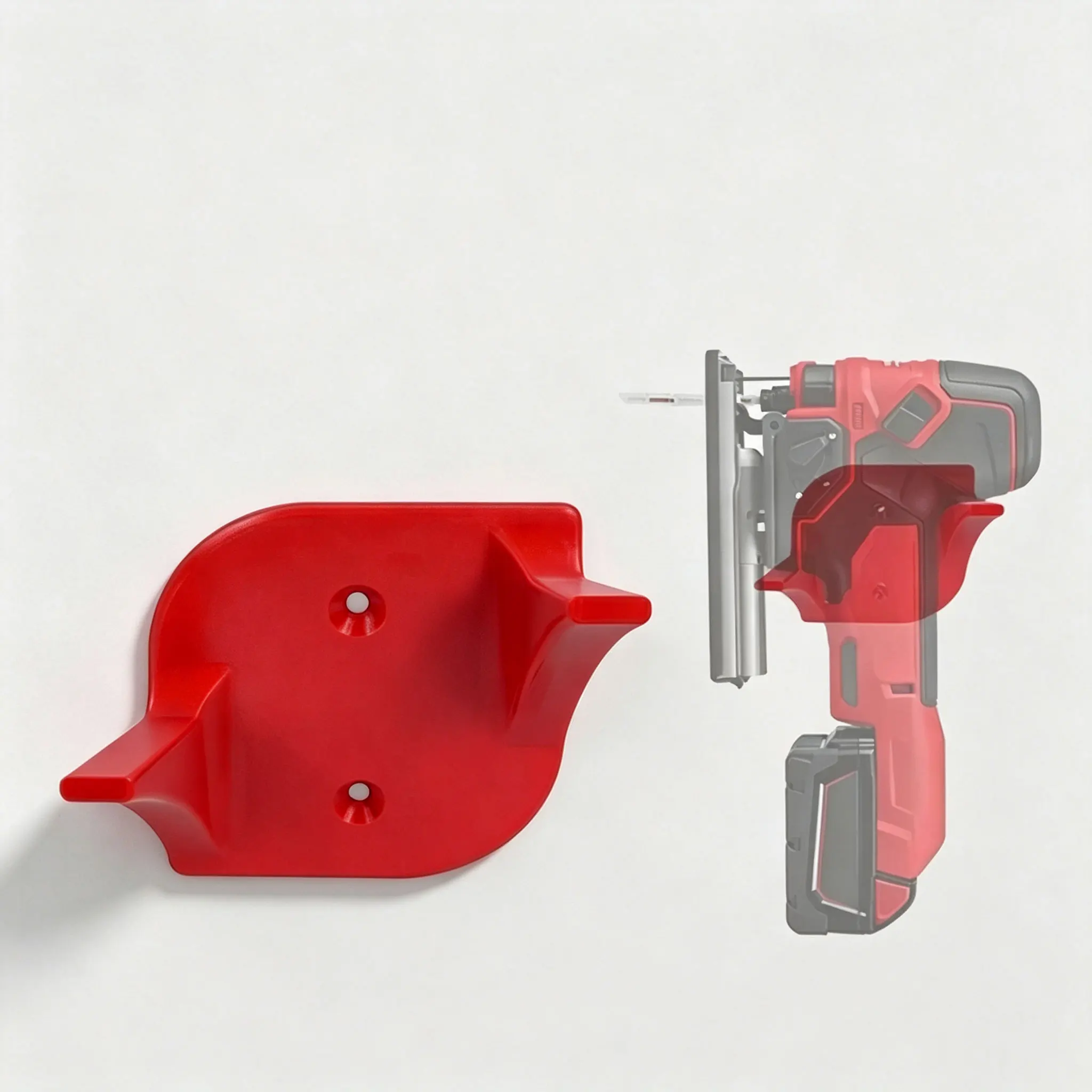Wall Mount Jigsaw Tool Holder Compatible with Milwaukee M18 2737B‑20 Heavy‑Duty Storage Bracket Garage Workshop Accessories