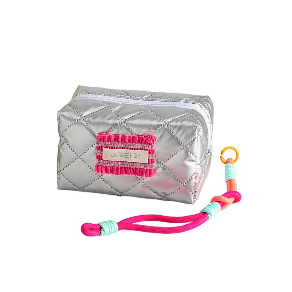 

Fashion Large Capacity PU Makeup Bag Korean Style with Hanging Rope Travel Toiletry Bag Handbag Carry-on Coin Purse Women/Girls