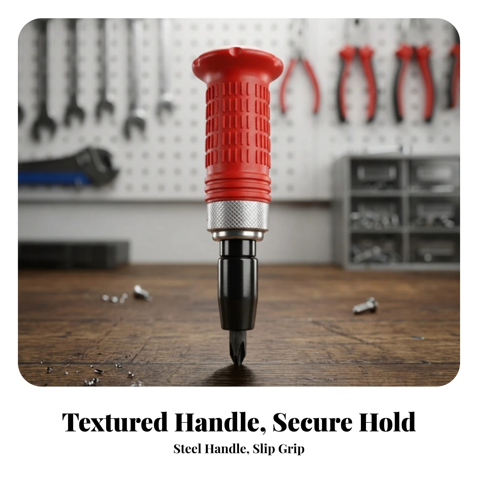 Manual Impact Screwdriver Bit Driver Kit Storage Case Hand Tool Knurled Grip view 5