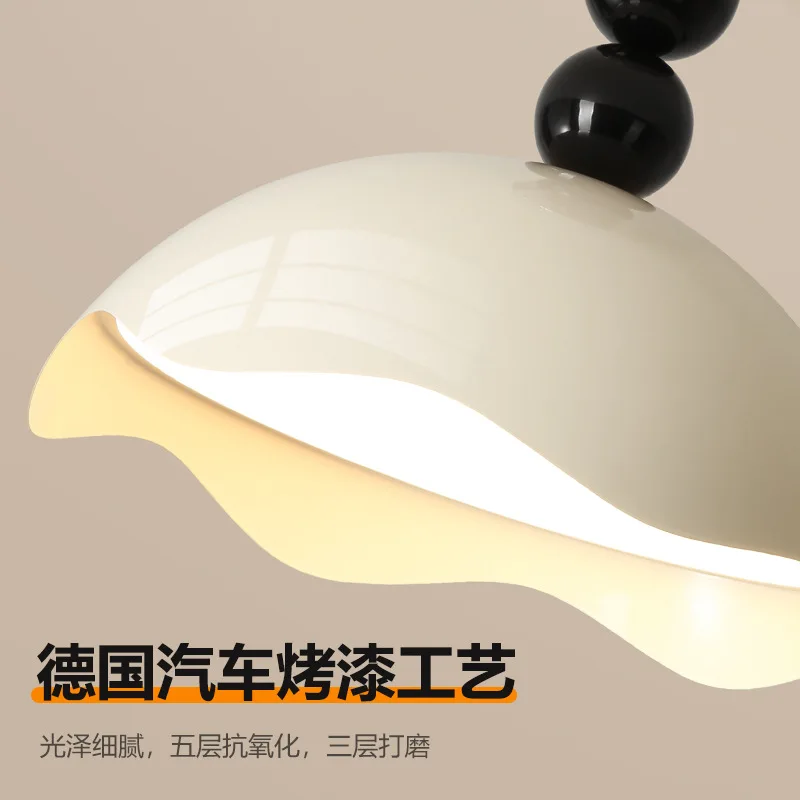 Cream Style Eggshell Ceiling Lamp LED Bedroom Living Room Ceiling Chandelier Room Decoration Warm Atmosphere Pendant Light