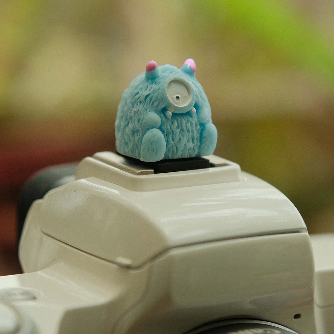 Cute Monster Camera Hot Shoe Cover ABS Resin Cartoon Flash Protector for DSLR Mirrorless. Universal Durable Dust Cap. view 3