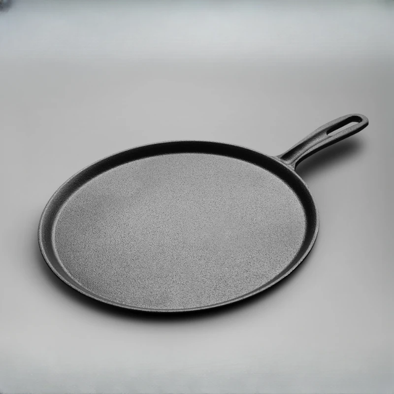 Cast iron pancake pan, flat plate, 28cm, household tool, pig iron