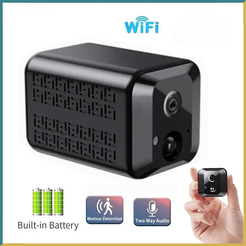 1080P Wifi Battery Mini Surveillance Camera With 3000mAh Battery Powered Camera IR Night Vision Security CCTV Small Mini Camera