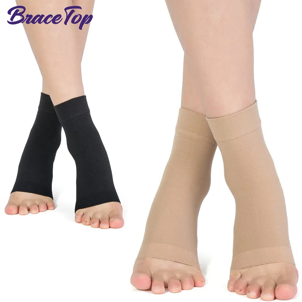 1 Pair Plantar Fasciitis Socks Sleeves, 30-40mmHg Compression Socks for Ankle Support, Injury Recovery, Eases Swelling Women Men