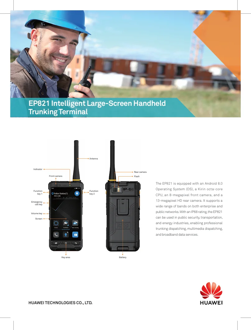 EP821 Generasi Kedua Isi Ulang Untuk Transceiver Walkie Talkie Bluetooth 4G POC Dua Arah Untuk Radio Dengan Fitur Wifi Dan PTT