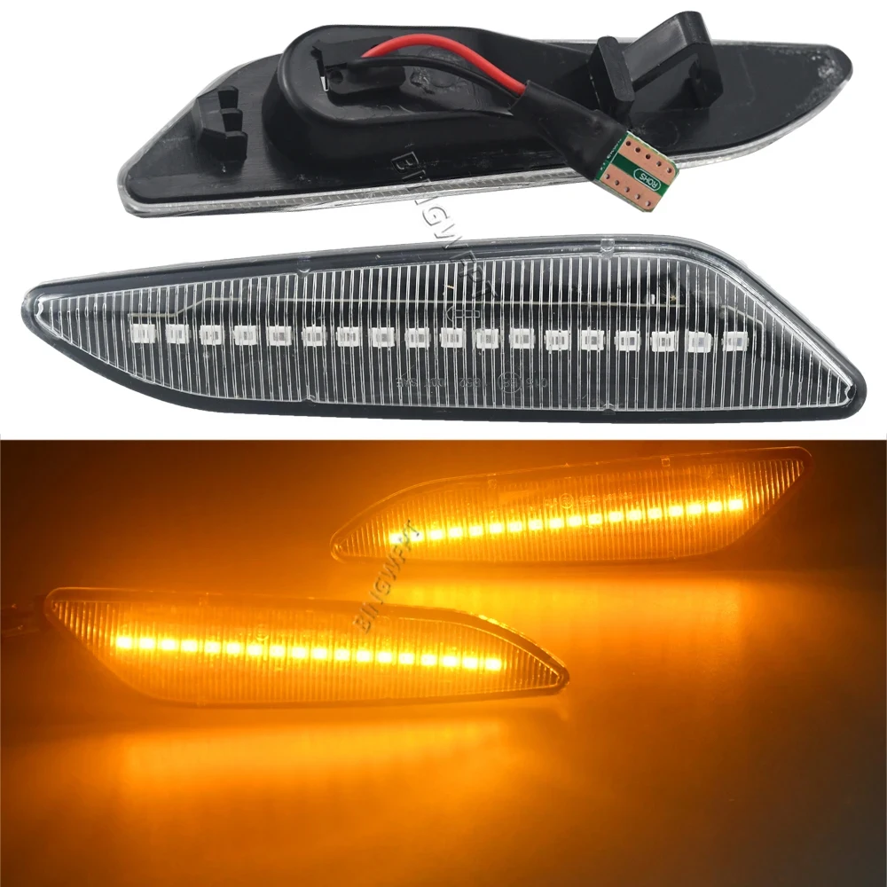 2pcs Turn Signal Light For Fiat Tipo(356) 2015-2020 For Alfa Romeo 156 Sportwagon(932) 1997-2006 Dynamic LED Side Marker Blinker