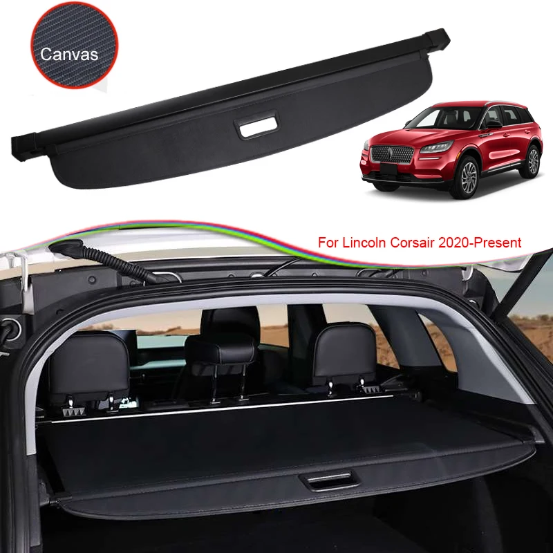 

For Lincoln Corsair 2020-2025 Car Rear Trunk Curtain Cover Canvas Rear Rack Partition Shelter Storage Internal Auto Accessories