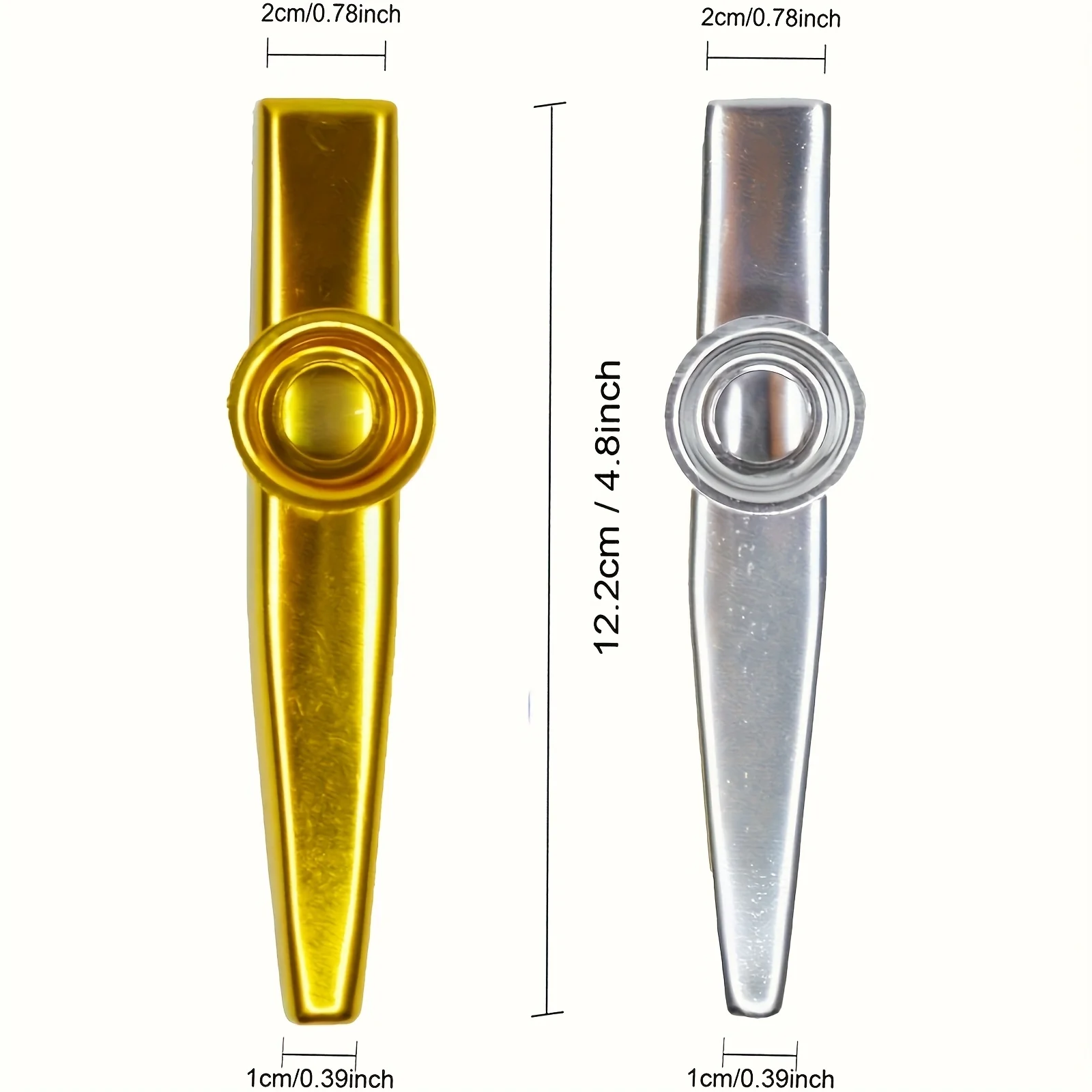 7pcs Metal Kazoos Simple Design Lightweight Kazoo for Beginner Guitar Ukulele Violin Instrument Music Lovers Playing
