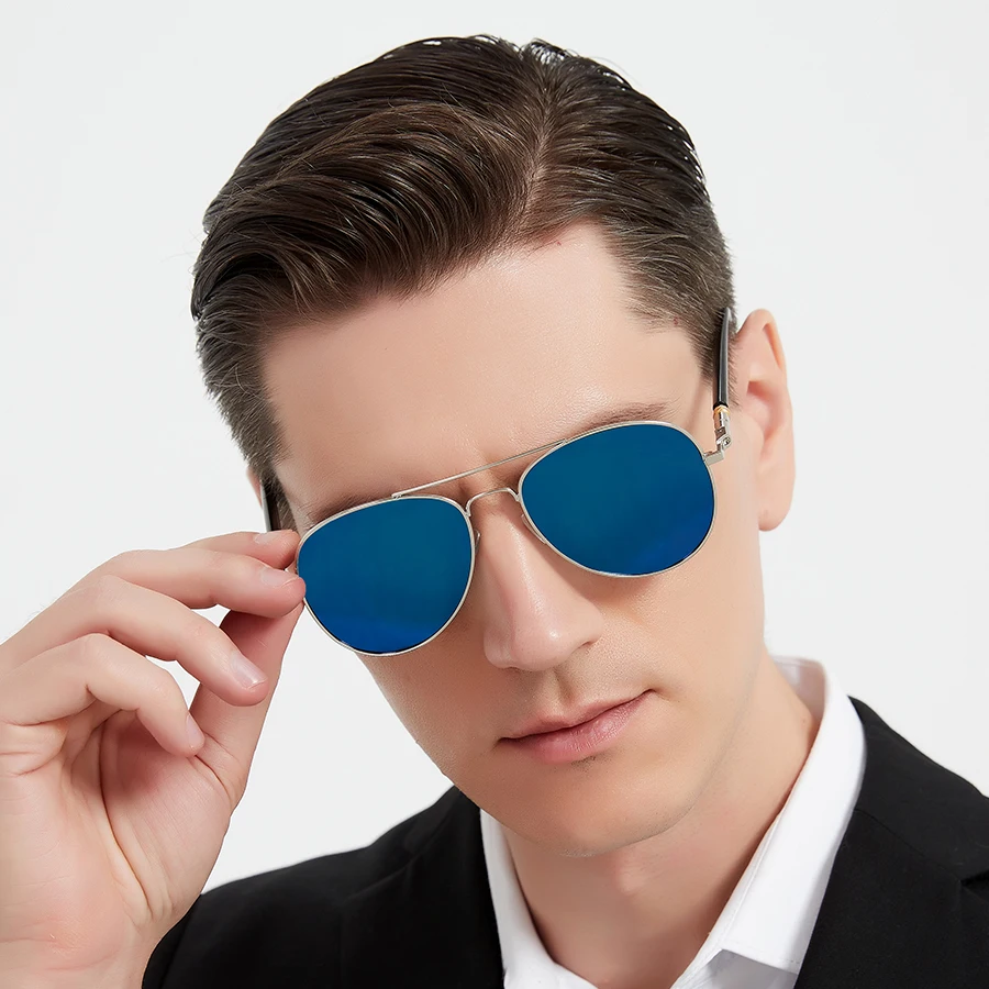 Modische Vintage Metallrahmen-Sonnenbrille für Männer und Frauen Angeln Fahren Luxus-Marken-Designer Sonnenbrillen Blendschutz Retro-Brillen – Detail 1