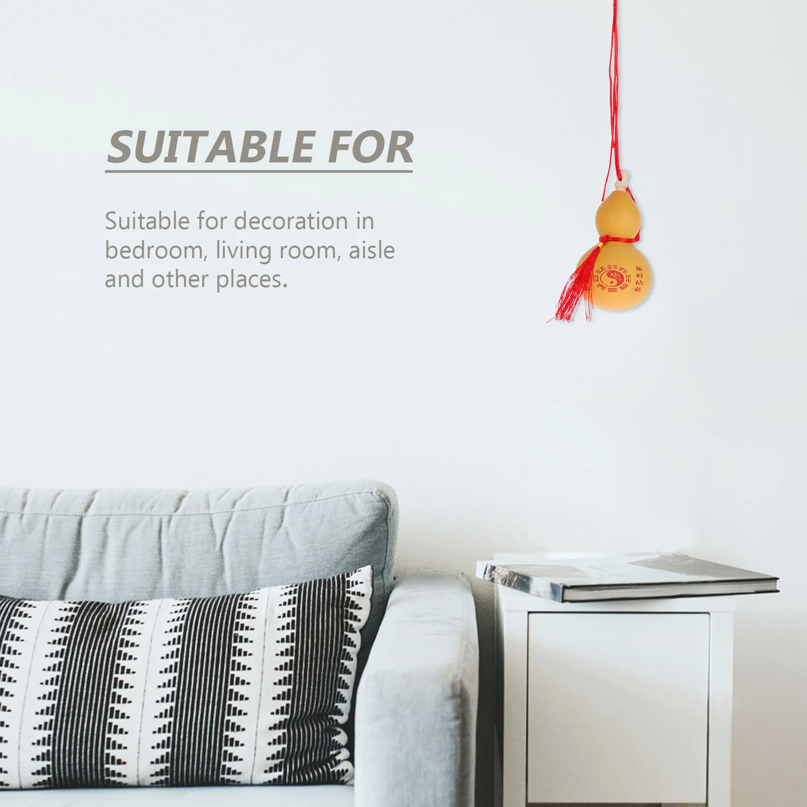 

2Pcs Decorative Gourd Adornment Handcrafted Pendant for Indoor Desktop Decoration - Sturdy Long-Lasting Gourd Craft