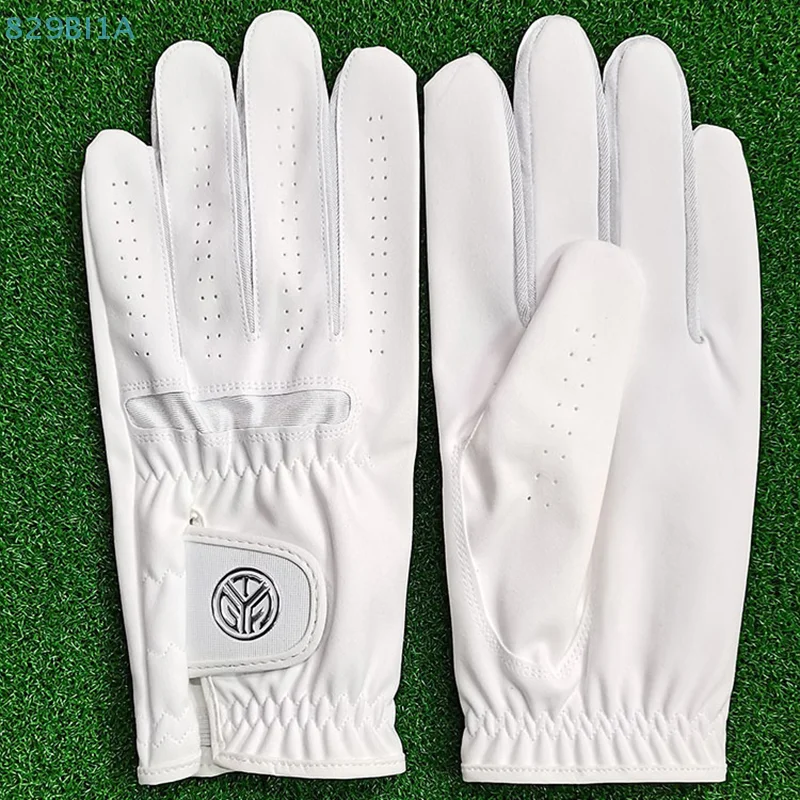 قفاز جولف لليد اليمنى اليسرى نانومتر قماش من الألياف الدقيقة قفاز جولف للرجال قابل للتنفس وقبضة ثابتة تدوم طويلاً فائقة النعومة وخفيفة الوزن