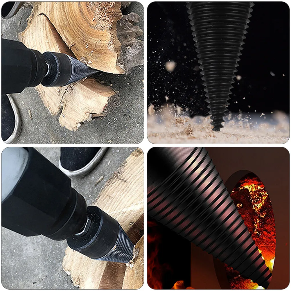 

1Set Firewood Drill Bit Wood Splitter 32Mm Log Splitter Steel High Hardness Wear-Resistant Woodworking Tool for Efficient Wood
