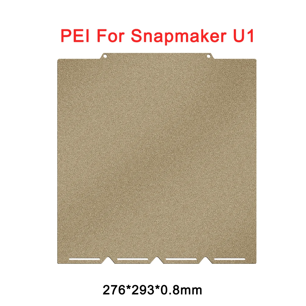 PEI für Snapmaker U1 Bauplatte 276*293*0,8mm Doppelseitiges Federstahlblech Textur 3D-Drucker Heizbett Ersatzteile – Detail 8