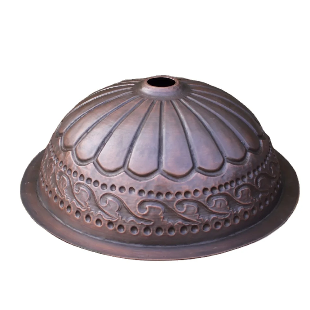 Pure Copper Round Bathroom Sink, European Wash Basin, Hand Made