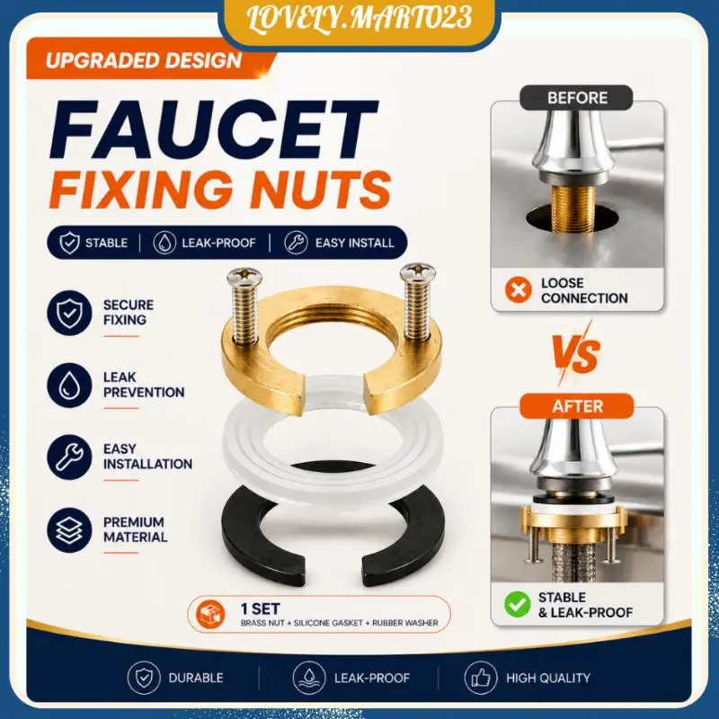 @*Leak Prevention Faucet Sealing Gasket Kit with Locking Nut Practical Plumbing Tool for Home Tap Sink Repair
