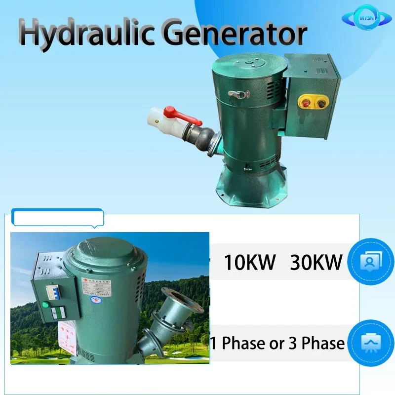 

5KW Hydroelectric Generator 5000W Water T urbine Generator Brushless DC AC Hydraulic Dynamo Pump High Power 380v Alternator