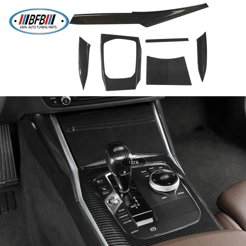 

6pcs Real Dry Carbon Interior Trims Center Console Cover Dash Kit for BMW 3 Series G20 LCI 320i M2 G87 2023up