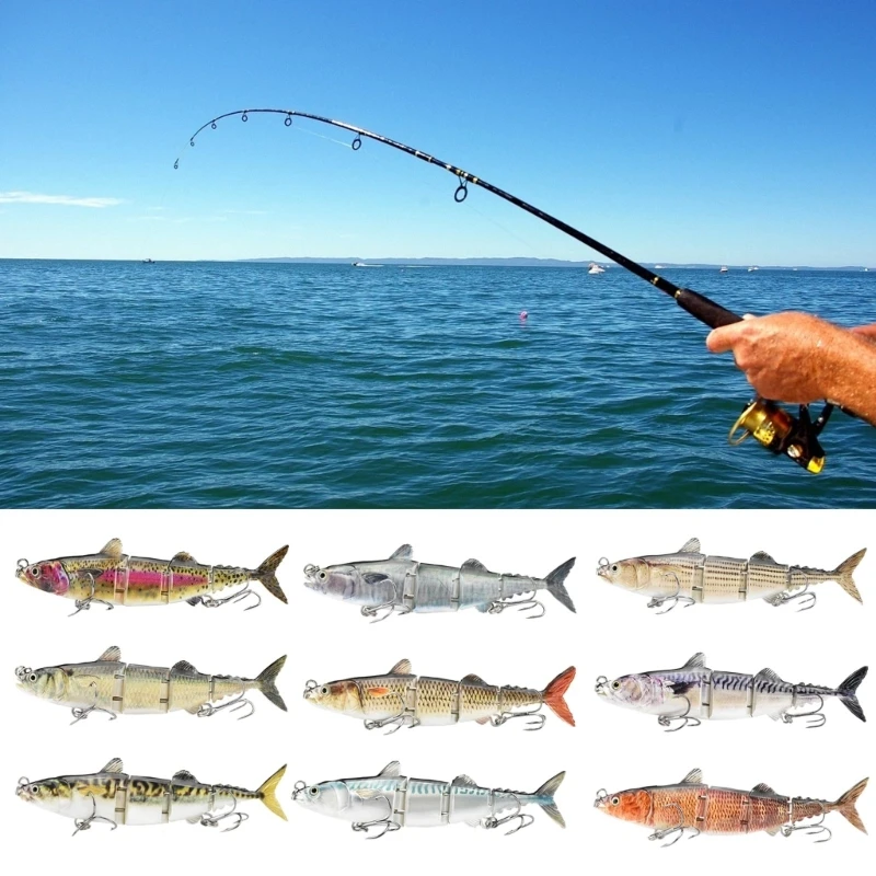 11UE Tunas Fishing Lures 4 Segment Jointed Swimbait Sinking Hard Jointed Basses Artificial Baits MultiJointed Swimbaits