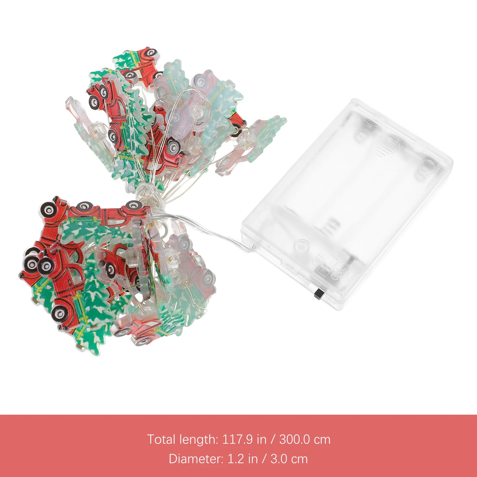 1 قطعة شجرة عيد الميلاد ضوء سلسلة الأحمر شاحنة النمذجة Led أضواء الزخرفية مهرجان ديكور حفلات عيد الميلاد سيارة سلسلة ضوء مصباح فريد