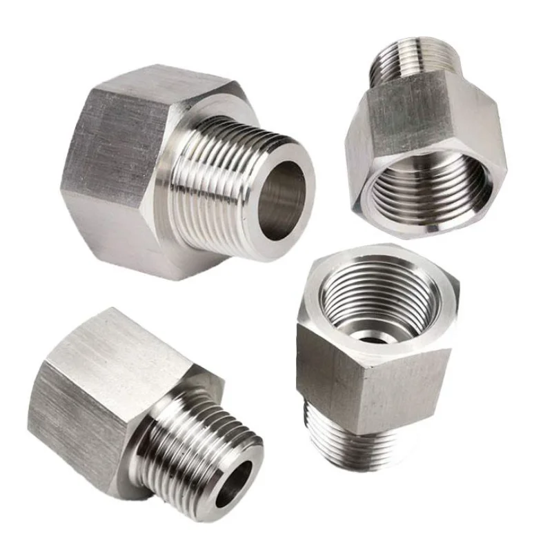 M5 M6 M8 M10 M12 M14 M16 Metric Female to Male Thread 304 Stainless Steel Pipe Fitting Reducing Adapter Connector High Pressure
