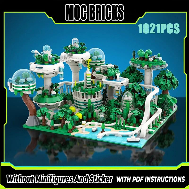 

Exquisite new product MOC building block model, future green city technology, modular children's toy gift DIY assembly set