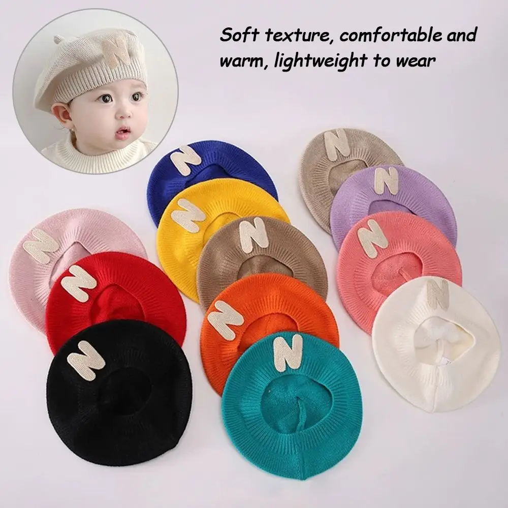 

Baby Warm Hat Knitted ​​Baby Beret Hat Soft Multiple Colors Children Beanies Kids Cap