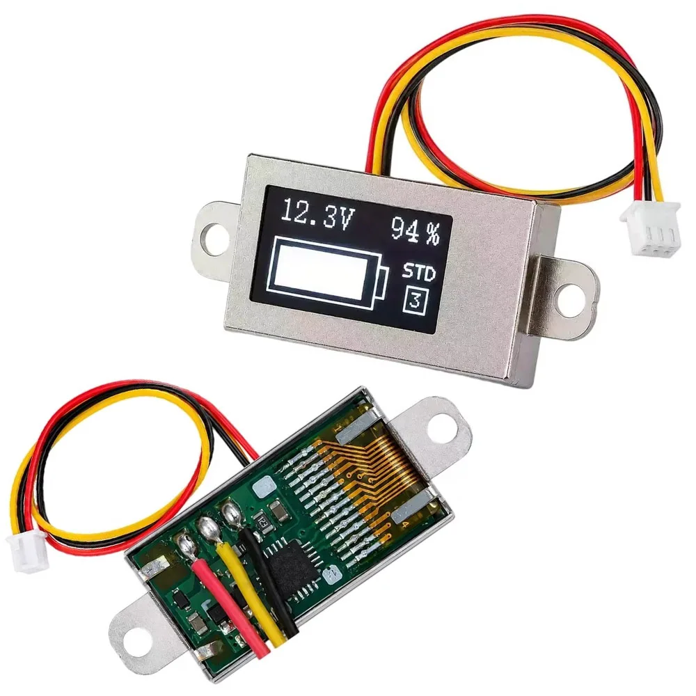 1-6S Li-ion Battery Tester ​Mini Voltage Capacity Meter 0.5 Inch OLED Display 0-30V DC Dual Voltage Power Percentage Indicator