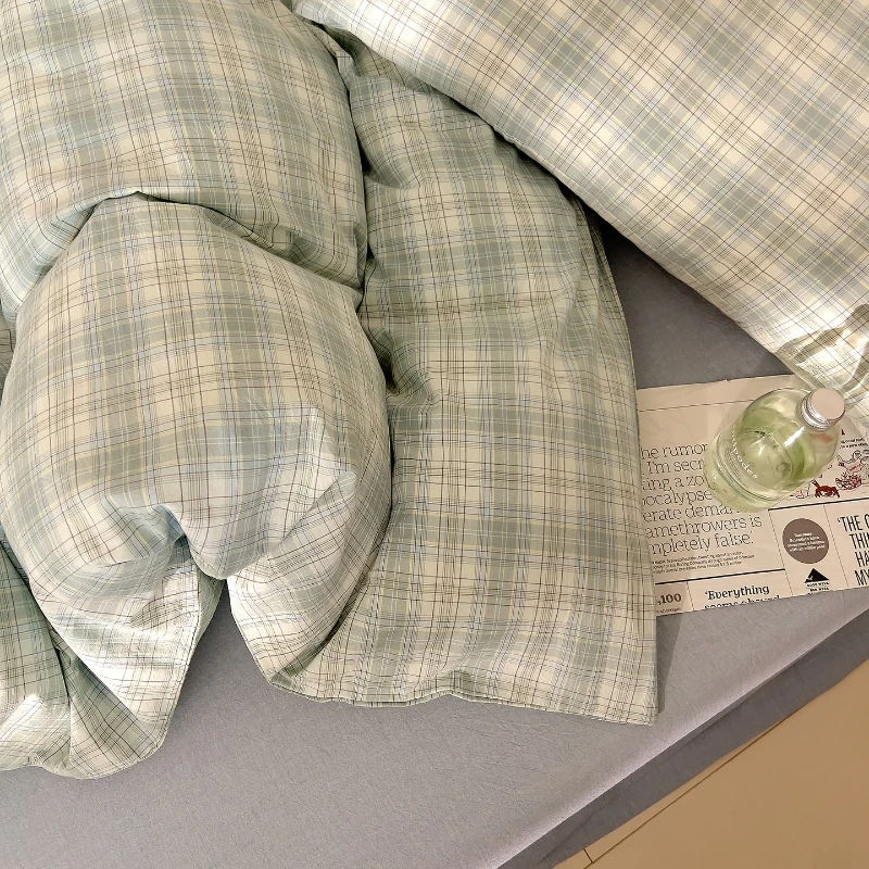2026 New All-cotton Class A Striped Washed Cotton Quilt Cover Skin-friendly and Comfortable Bedding Covers 160X210 220X240