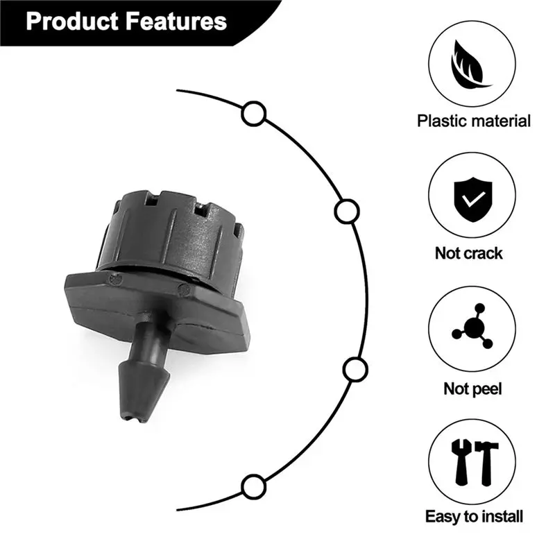 VEHO-450Pcs Adjustable Irrigation Drippers Sprinklers 1/4 Inch Emitter Dripper Mini Drip Irrigation Sprinklers For Lawn