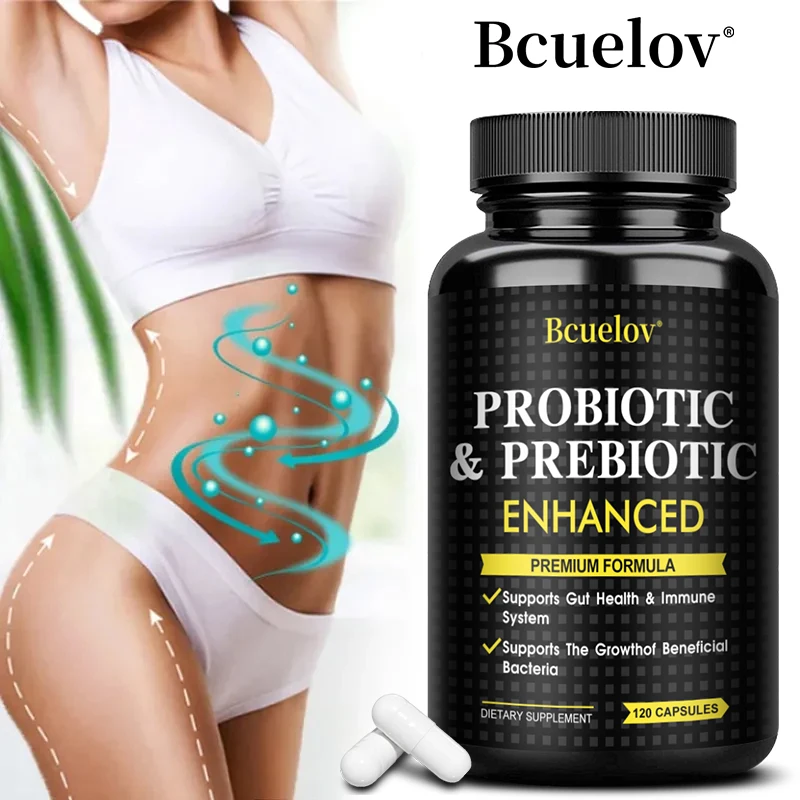 

Probiotic Capsules - Aid in Weight Management, Support Digestion and Gut Health, Immunity and Nutrient Absorption - 120 Capsules