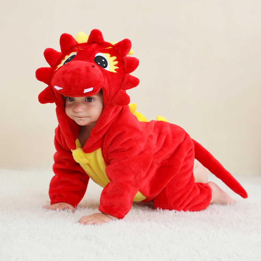 ملابس الهالوين للطفل أزياء تنكرية للشتاء صبي فتاة الحيوان Kigurumi بيجامة طفل الكرتون الفانيلا نيسيس رومبير للرضيع #2