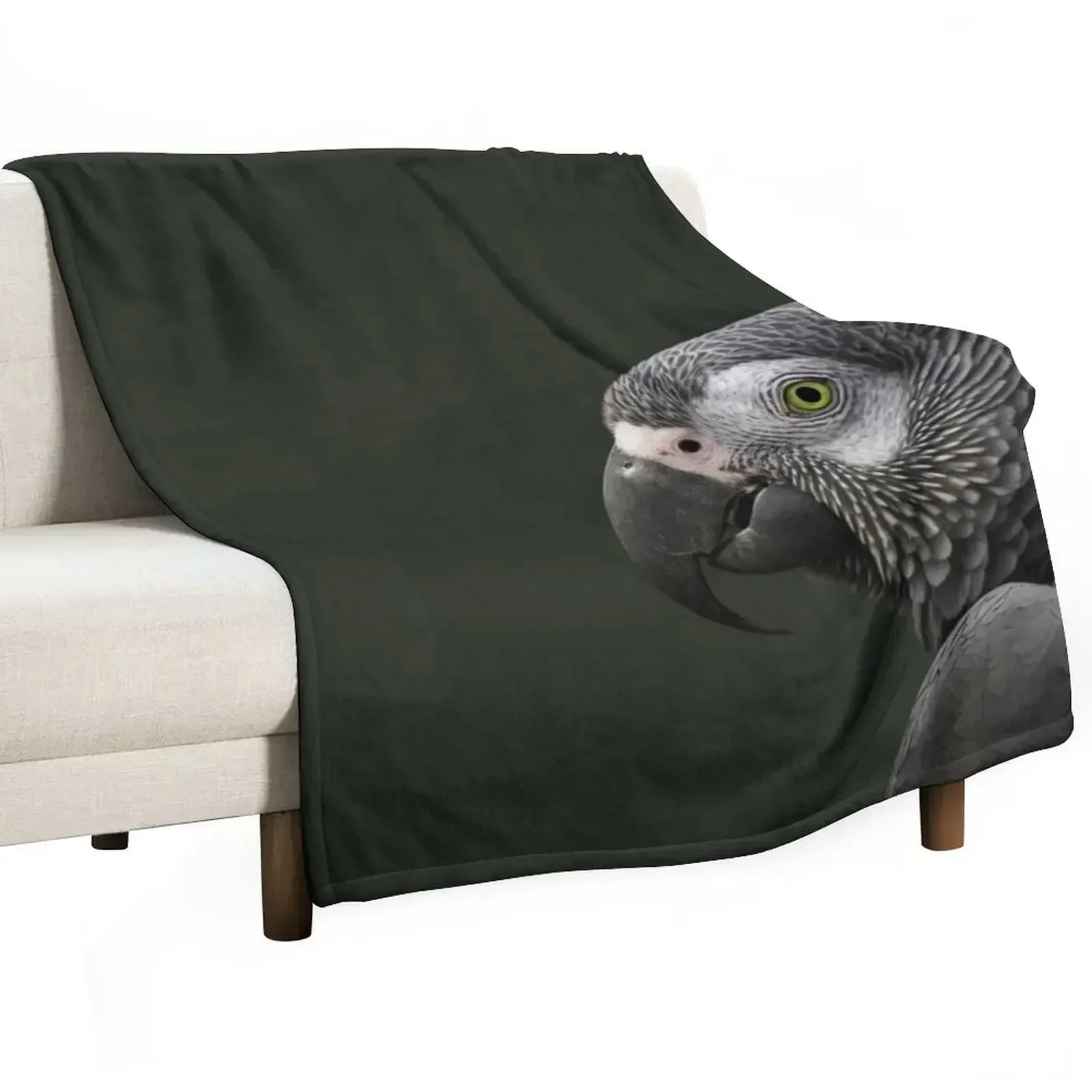 

African Grey...Birds eye Throw Blanket warm for winter Custom Luxury Designer Blankets For Bed Blankets