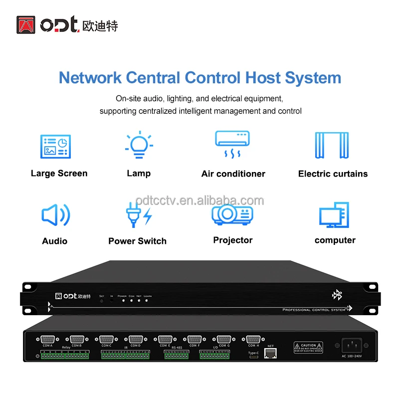 2026 8-Port RS-232 Programmable Network Control Host Smart Central Control System for Conference Room Exhibition Hall Automation