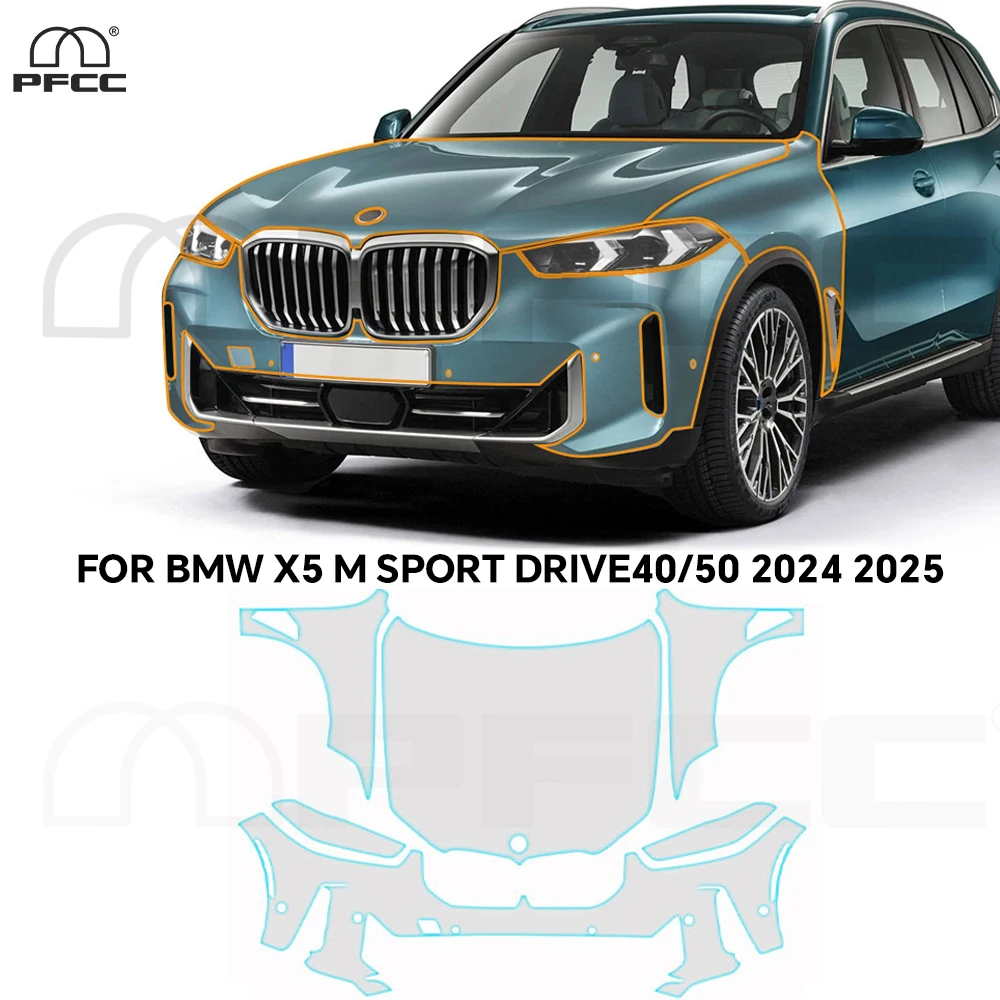 

For BMW X5 M Sport Drive40 50 2024 2025 TPU Paint Protection Film Anti-scratch Pre-cut PPF Car Body Clear Bra Resistant Cover