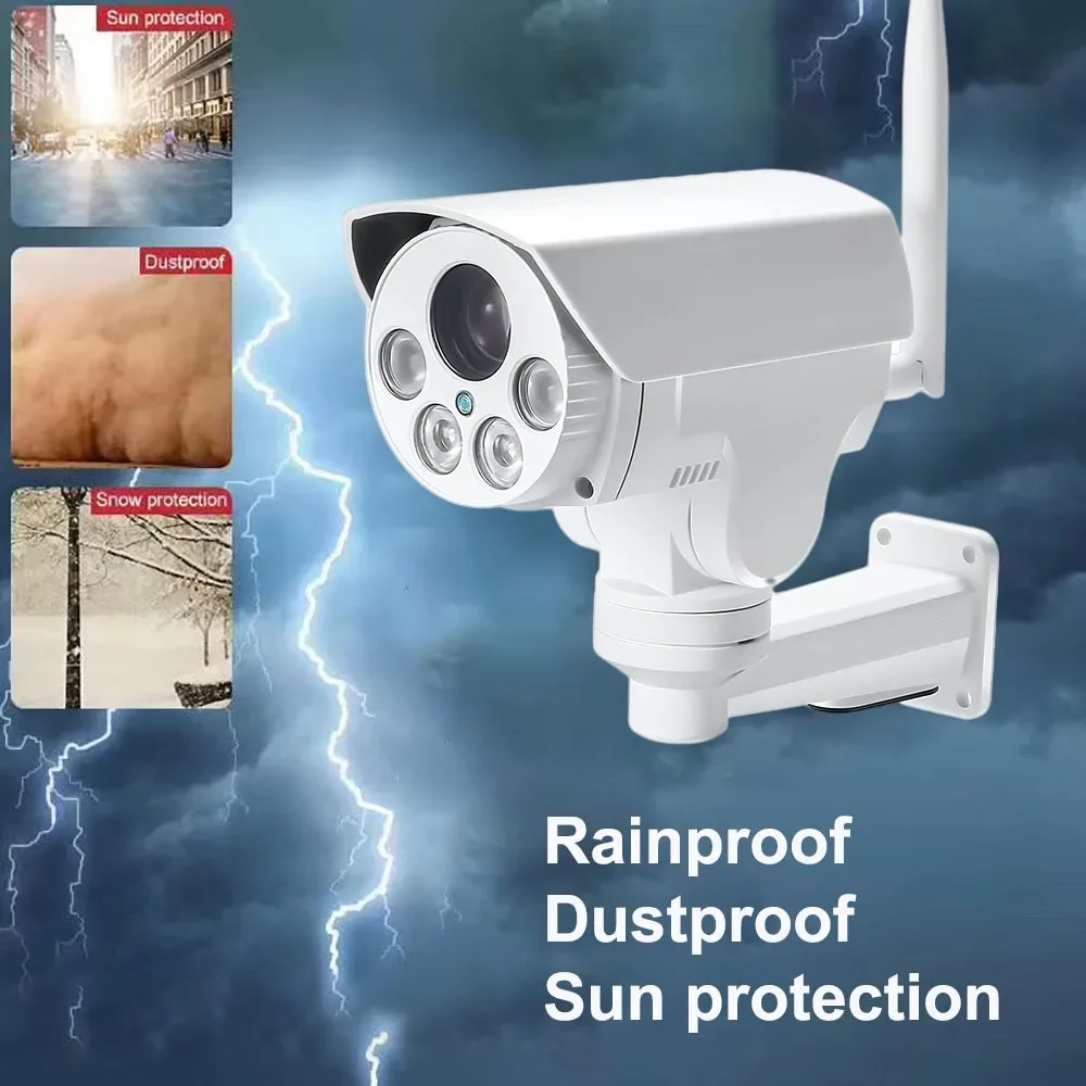 CamHipro 4G seguimiento automático inalámbrico 5X Zoom óptico 5MP IR tarjeta SD Audio Video grabación Street Bullet Wifi IP cámara PTZ