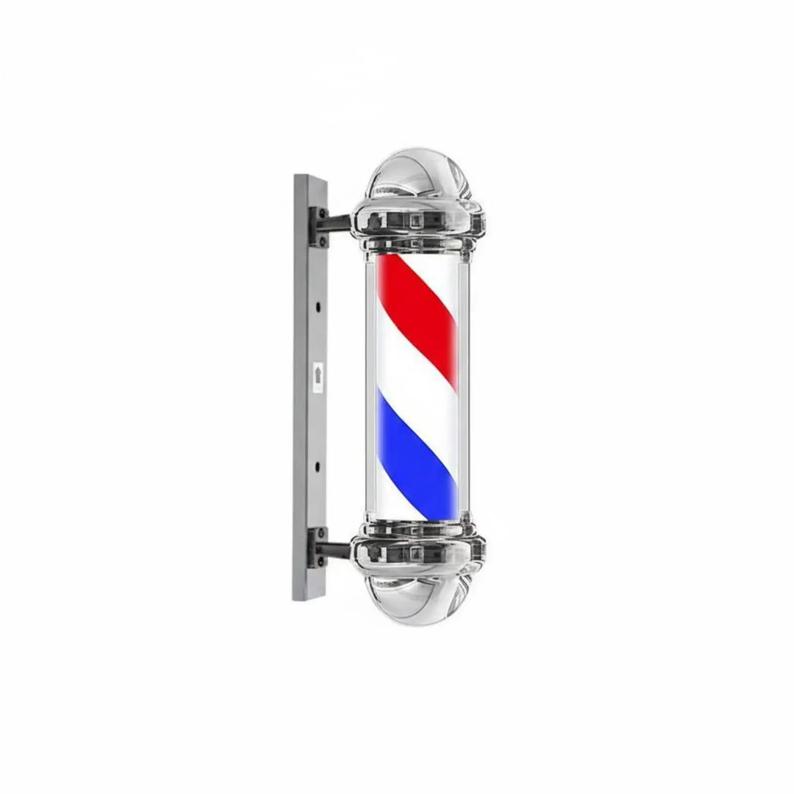 Waterproof Barber Shop Light for Indoor Outdoor Salon Wall Mount with Classic Red White Blue Stripes